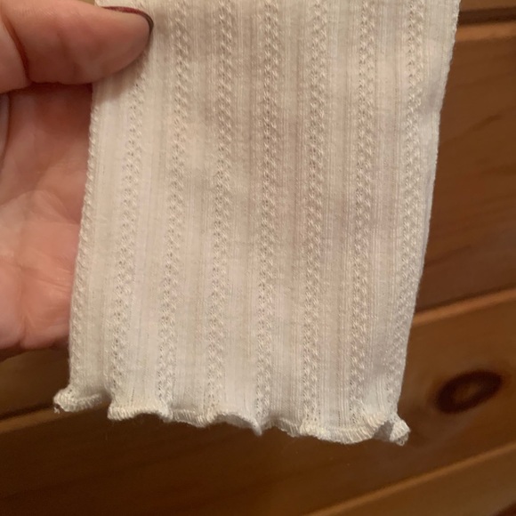 Lulu’s NWT Constant Cuteness White Ribbed Knit Long Sleeve Top. Size small - Picture 3 of 9